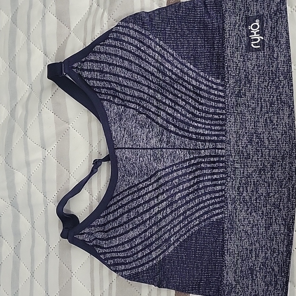 Ryka Navy and Heathered Sports Bra
